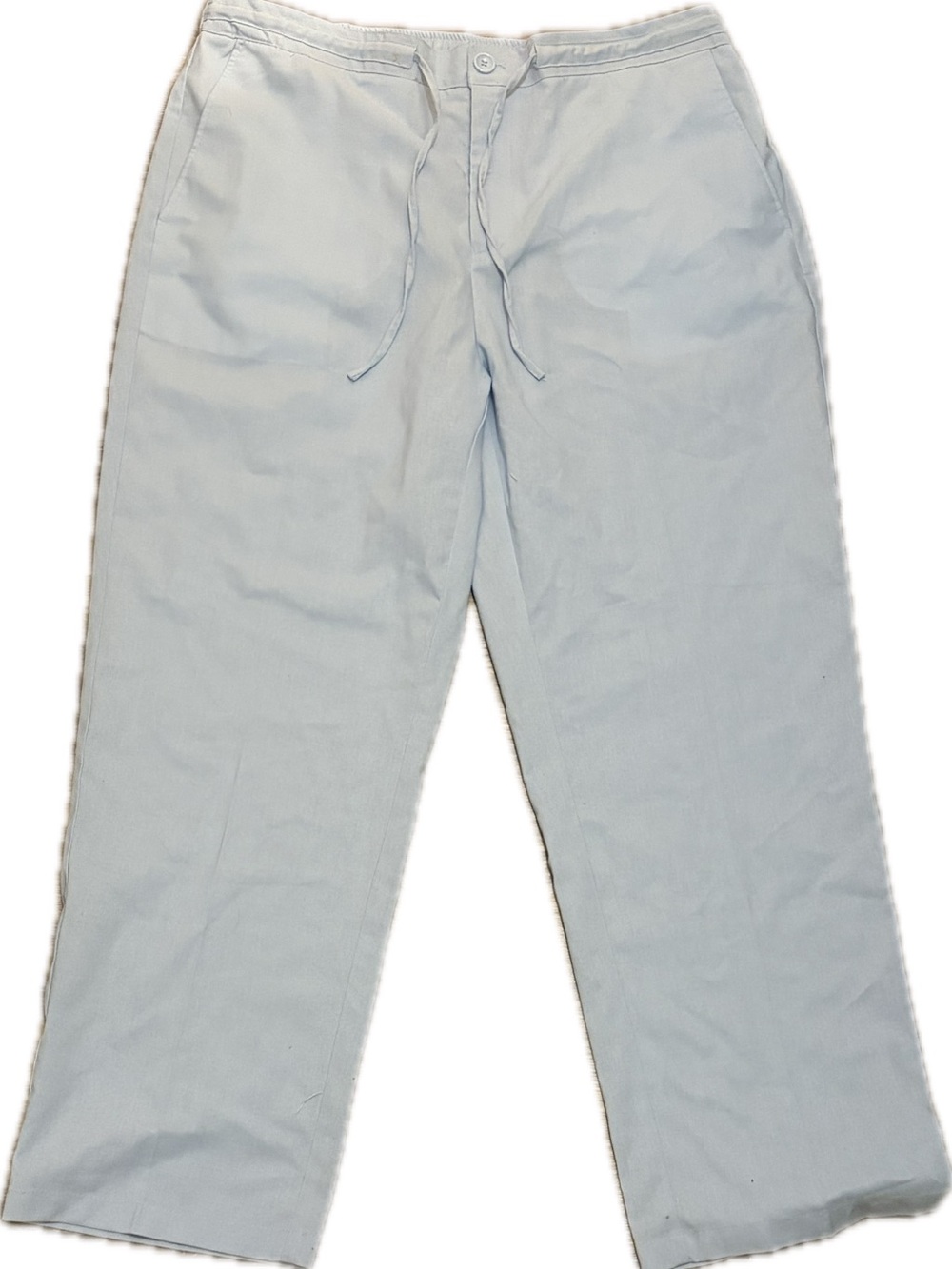 NWT Linen Light Blue Men's Casual Drawstring Pants